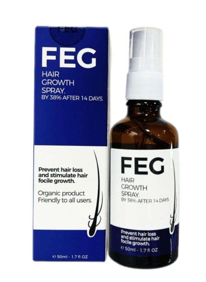 FEG Hair Growth Spray by 38% After 14days