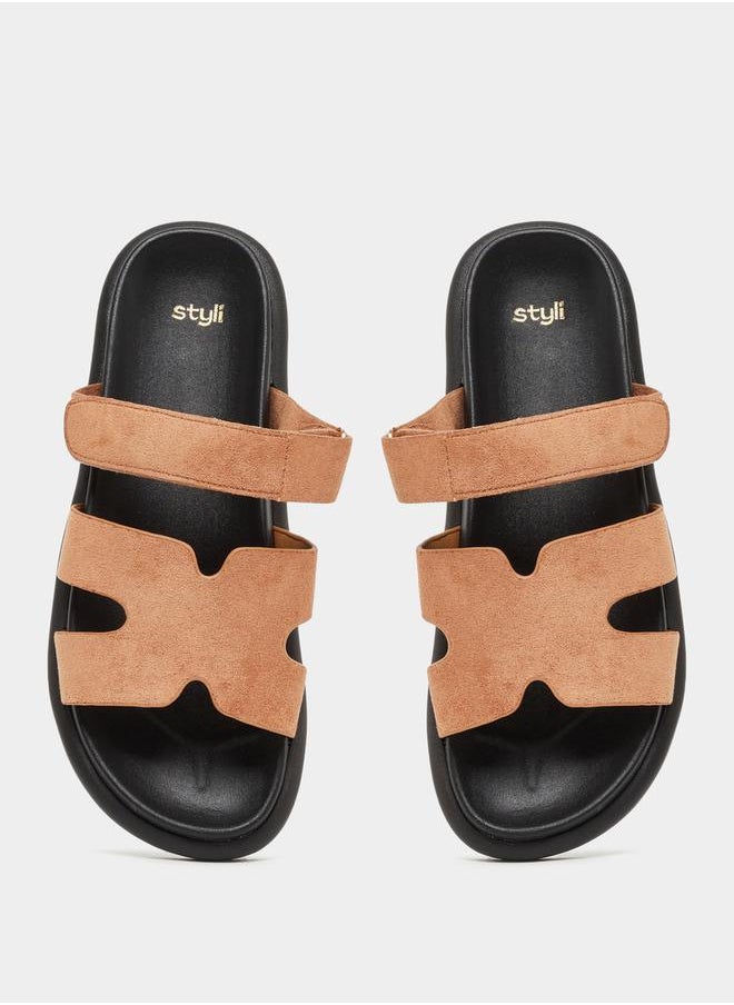 Cut Out Flat Sandals