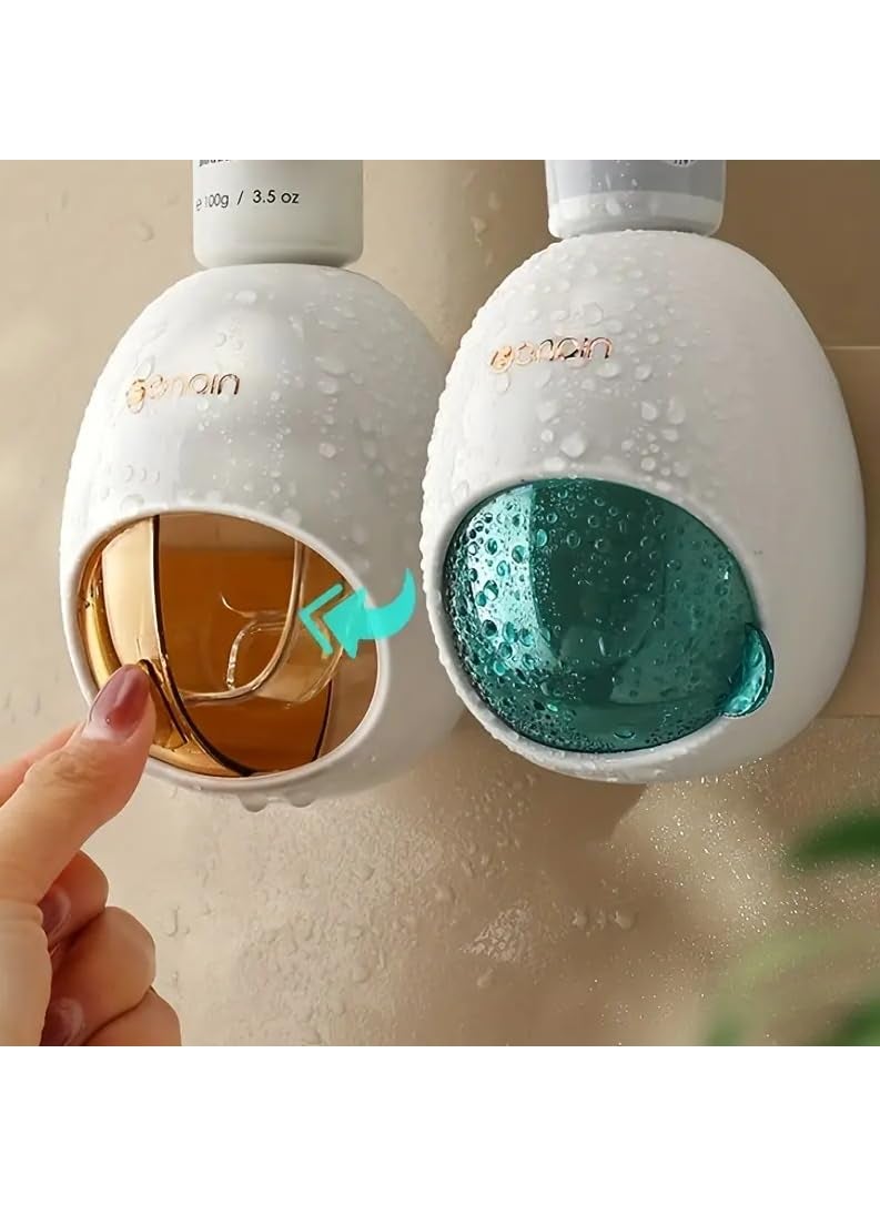 Chiransi Wall Mounted Automatic Toothpaste Squeeze Bathroom Toothpaste Dispenser Toothpaste Organizer for Kids AdultsPack of 1 Toothpaste Squeezer