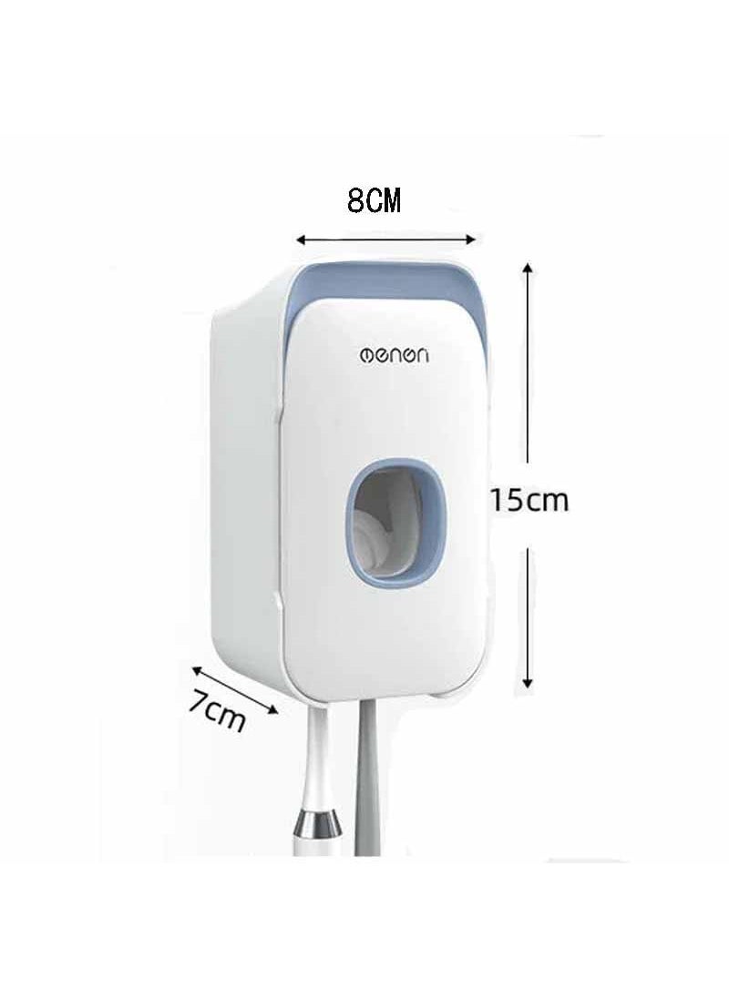 SKOFRI Automatic Toothpaste Dispenser Squeezer with Toothbrush Holder Wall Mounted Bathroom Accessory Sets Toothpaste Squeezer for Home Washroom 1Pcs