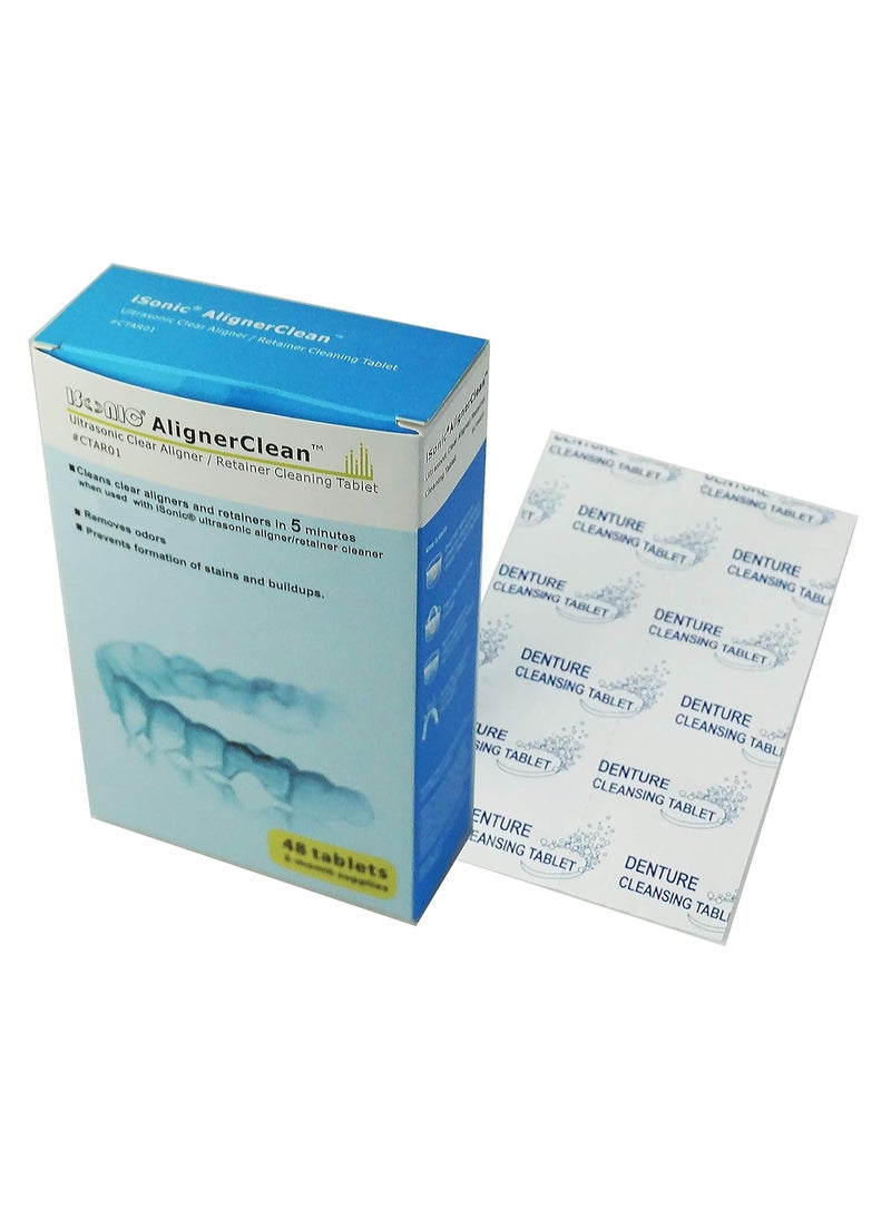 iSonic Ultrasonic Cleaning Tablet for Clear Retainers/Night Guards/CPAP/BiPap Mask and Hose.