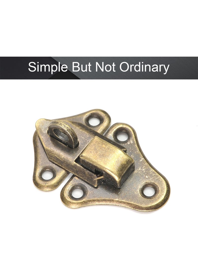 Box Latch Toggle Latch Catch Bronze Decorative Hasp Jewelry Cases Catch with Screws Pack of 4