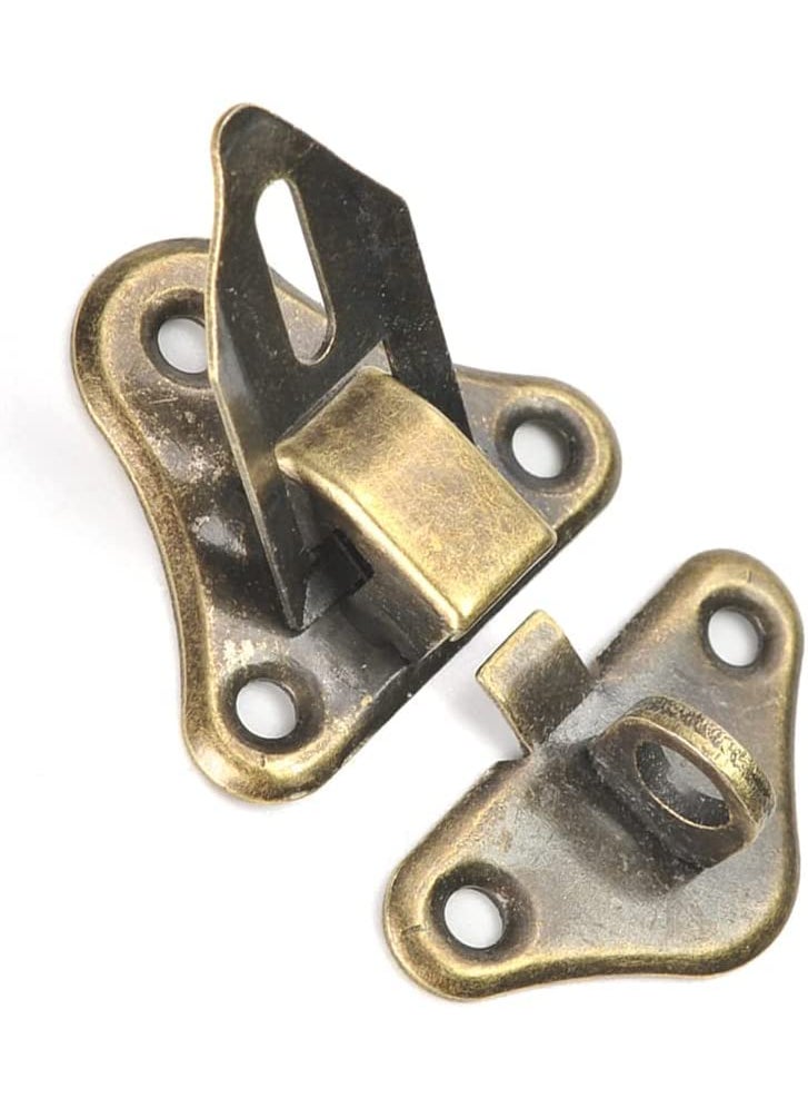 Box Latch Toggle Latch Catch Bronze Decorative Hasp Jewelry Cases Catch with Screws Pack of 4