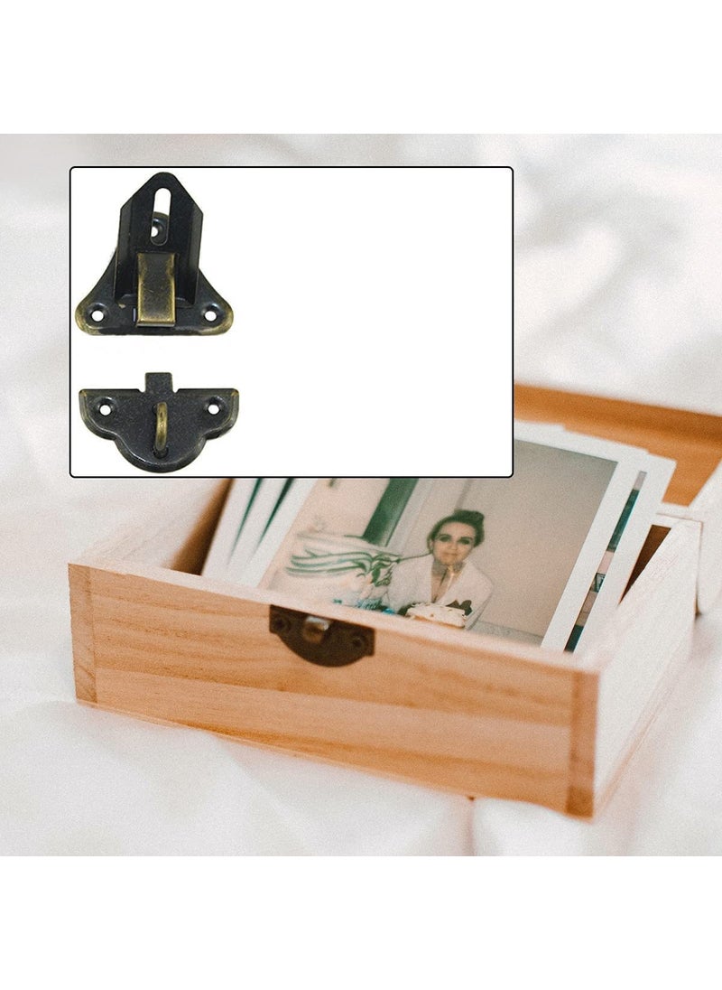 Box Latch Toggle Latch Catch Bronze Decorative Hasp Jewelry Cases Catch with Screws Pack of 4