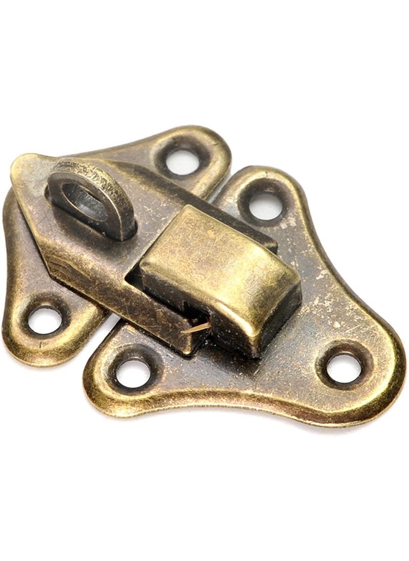 Box Latch Toggle Latch Catch Bronze Decorative Hasp Jewelry Cases Catch with Screws Pack of 4