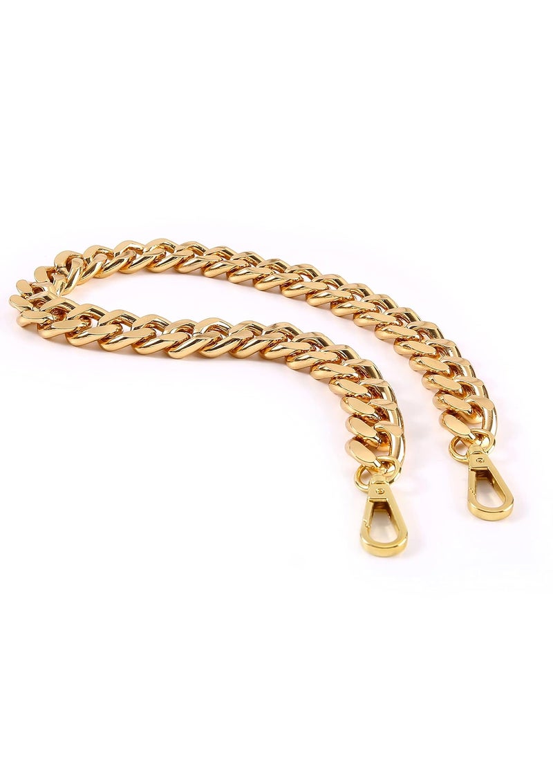25 Inch Trendy Chunky Metal Chain Purse Handle Shoulder Strap Replacement for Handbag Yellow Gold