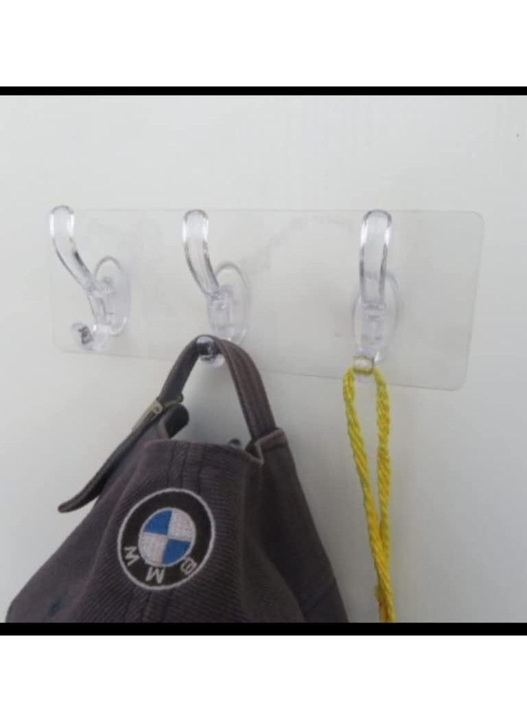 PRO ROOP Transparent Power Plug no Trace Stickers Hook Adhesive Storage Hook Wire Plug Bracket HookHook3