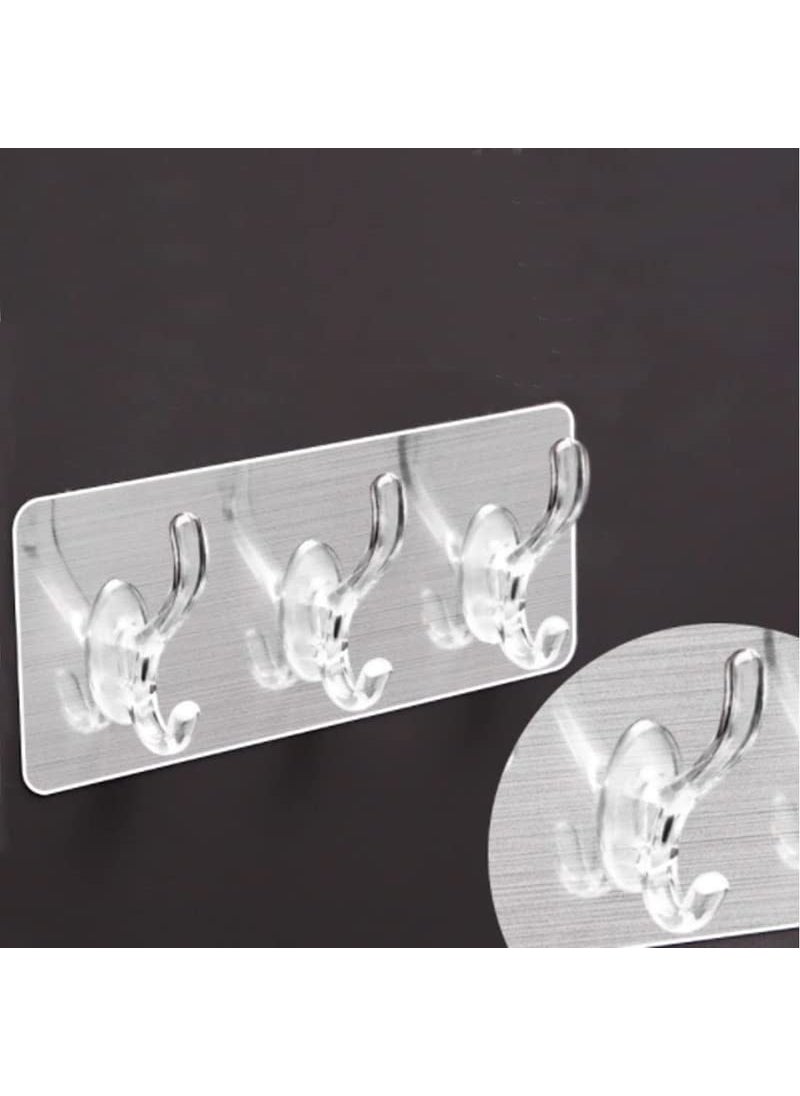 PRO ROOP Transparent Power Plug no Trace Stickers Hook Adhesive Storage Hook Wire Plug Bracket HookHook3