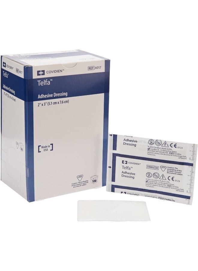 Covidien 6017 Telfa Adhesive Dressing, Sterile 1's in Peel-Back Package, 2