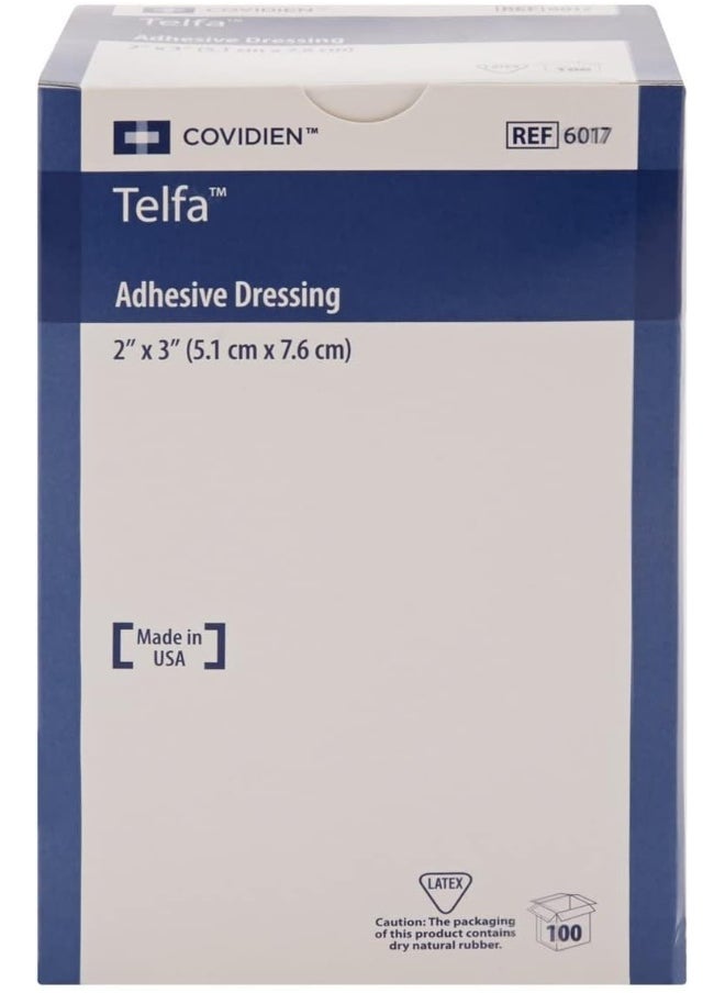 Covidien 6017 Telfa Adhesive Dressing, Sterile 1's in Peel-Back Package, 2