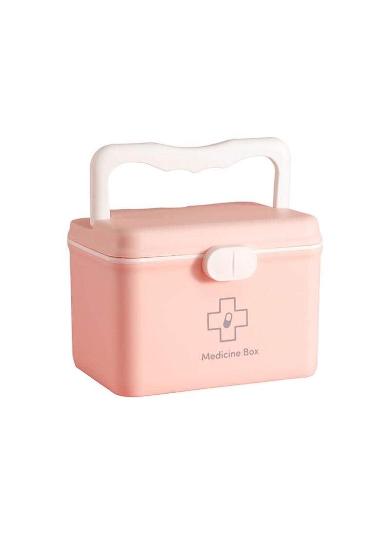 TRADY Medico First Aid Box Plastic Emergency Medicine Box Medical Box Multi Purpose Box Multi Utility Storage with HandleFamily First Aid Kit Double Layers Medicine Organiser Box
