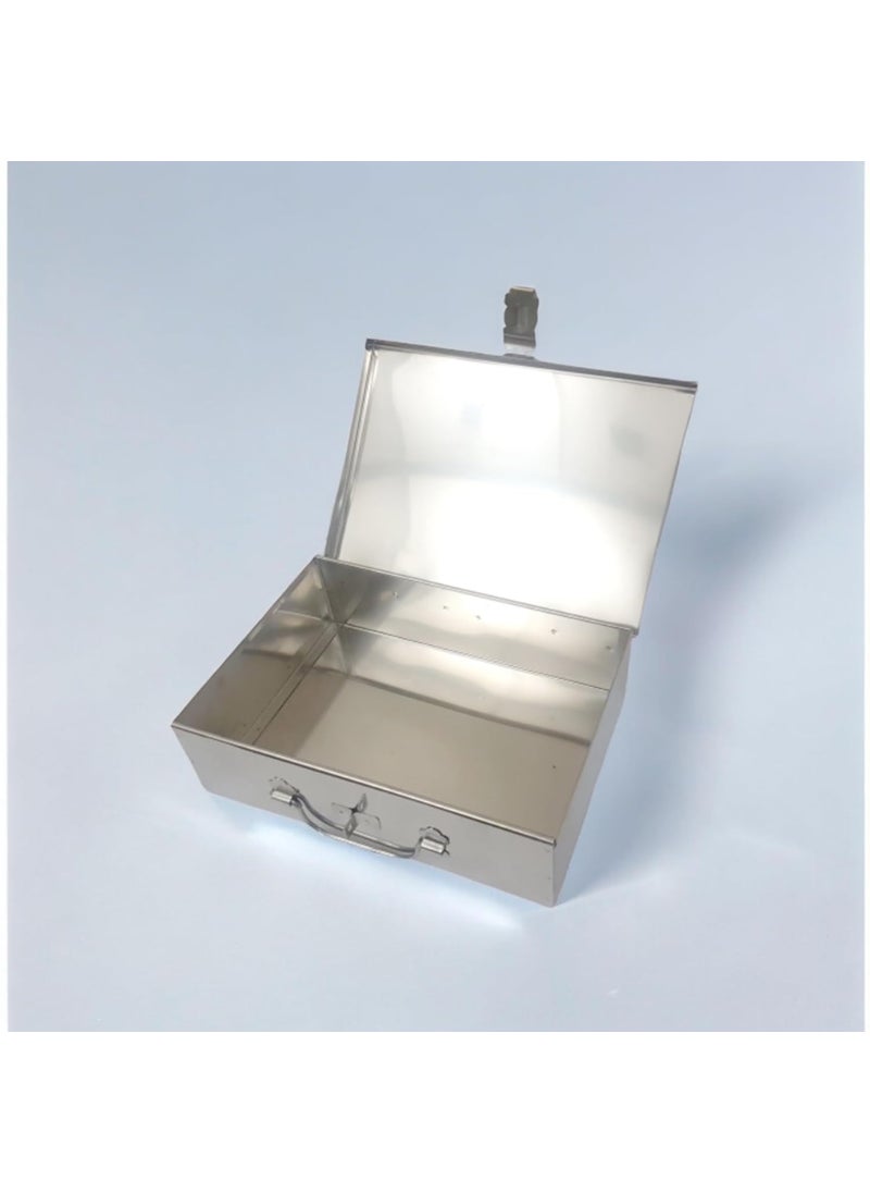 Jayco Stainless Steel Empty First Aid BoxSS Medicines Storage Peti 12 L x 9 W x 3 H