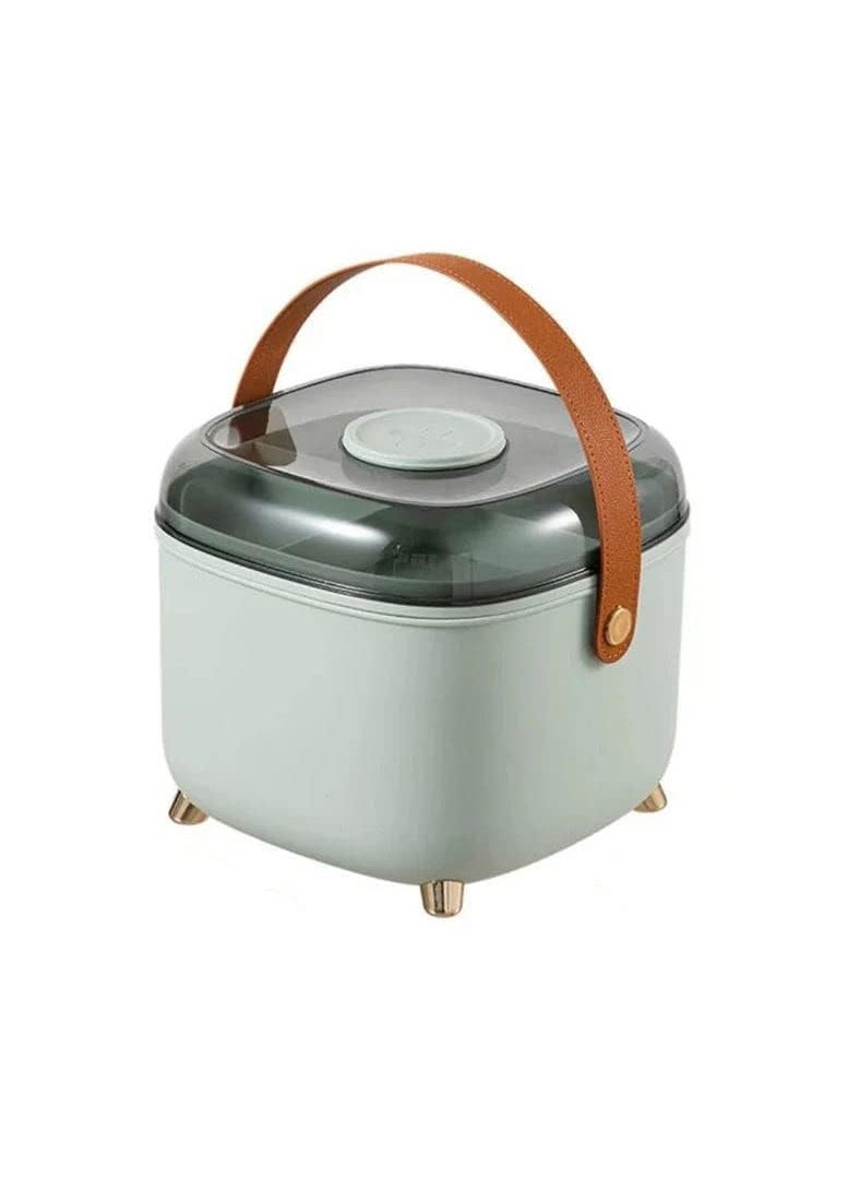 Humongous Medical Box First Aid Empty Medicine Storage BoxOrganizerAttached HandleFamily Emergency KitDetachable TrayEasily Accessible with a Transparent Lockable Lid New Green