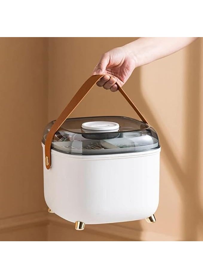 Humongous Medical Box First Aid Empty Medicine Storage BoxOrganizerAttached HandleFamily Emergency KitDetachable TrayEasily Accessible with a Transparent Lockable Lid New Green