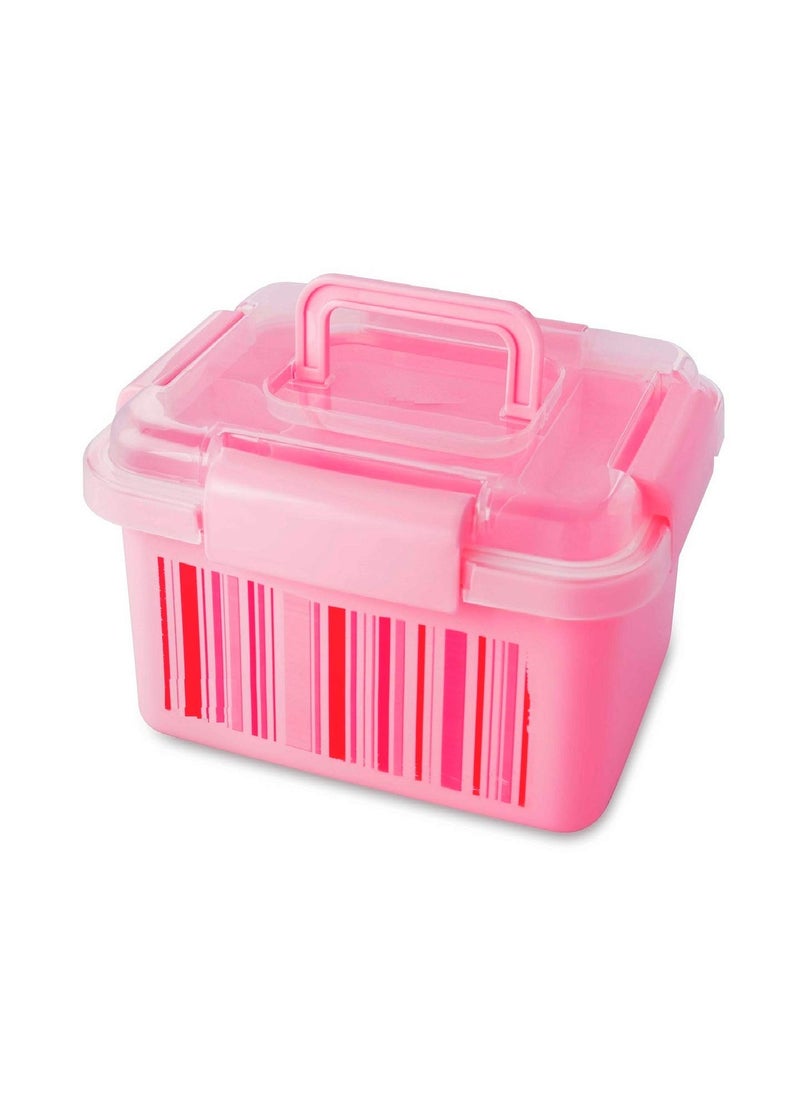 aaKaR Sonal Multi Purpose Rectangular Storage Box for Medical First Aid Jewelry Large Pink