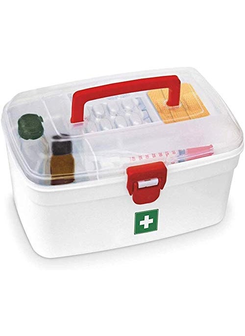 HomeFast Plastic Medical First Aid Kit Emergency Medicine Storage BoxPlastic Medical Box