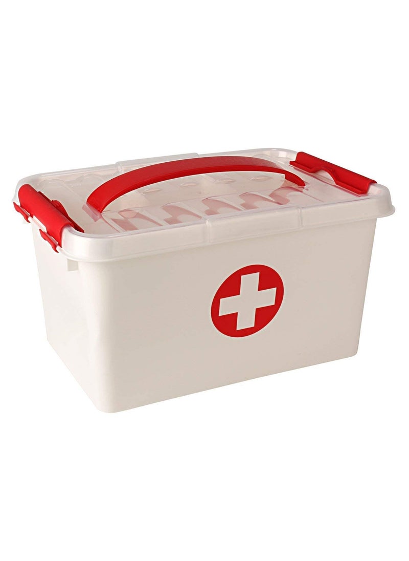 BLINE Portable Double Layers Plastic Rectangular Medicine Cabinet Household First Aid Kit Medical Box Multicolor