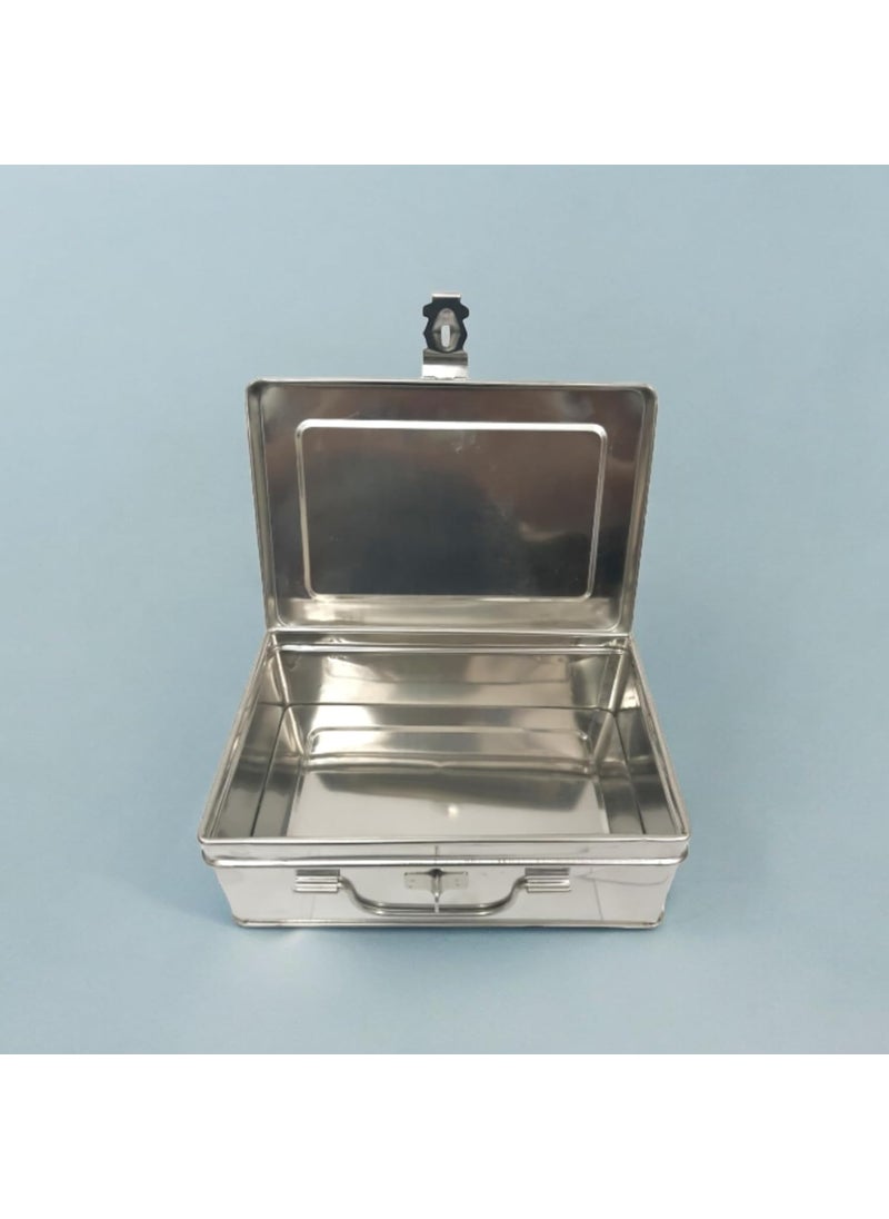 Jayco Stainless Steel Empty First Aid BoxSS Medicines Storage Peti 9 L x 6 W x 325 H