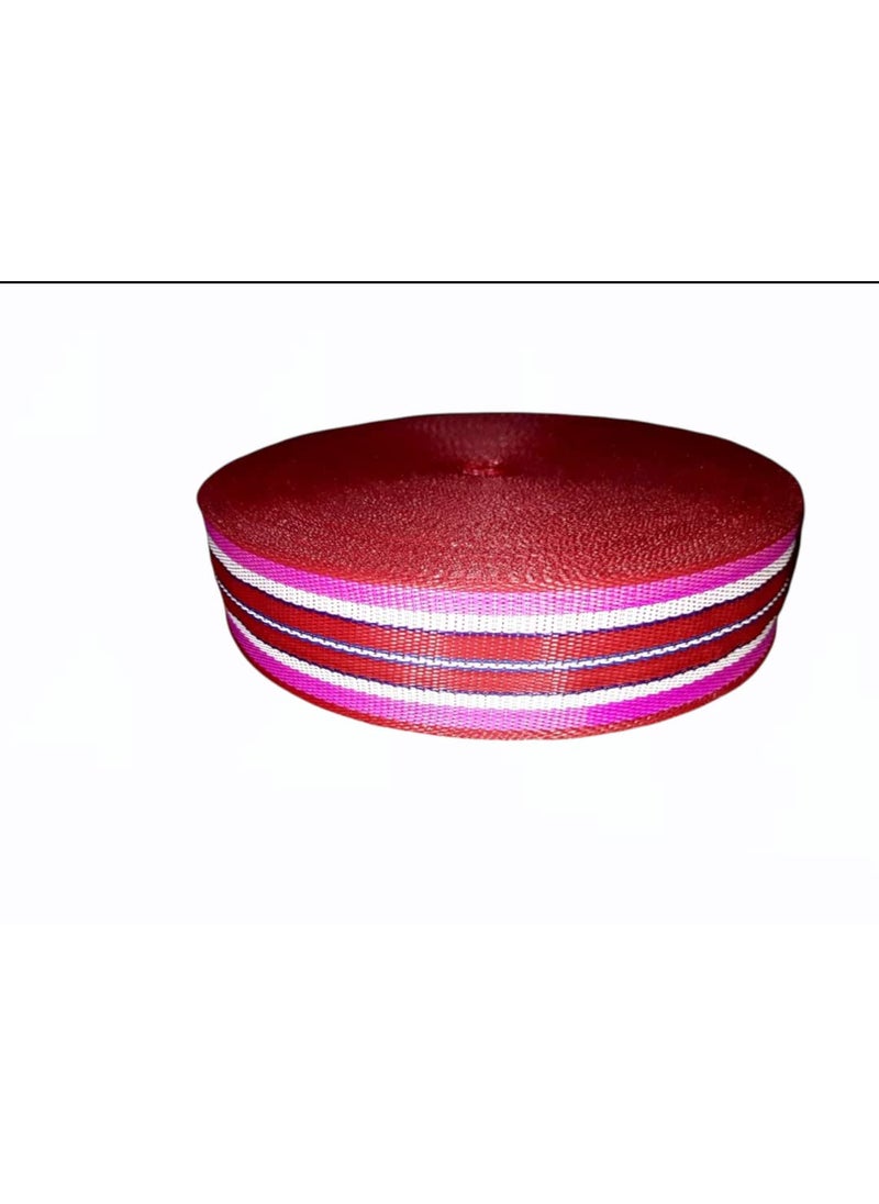 BASRAH NIWAR 2 inches Nylon niwar rollniwar patta niwar Tape for khat khatiya charpai Bed ChairFolding Size361kg Nylon niwar multicolours primiuam Quality Pink 003
