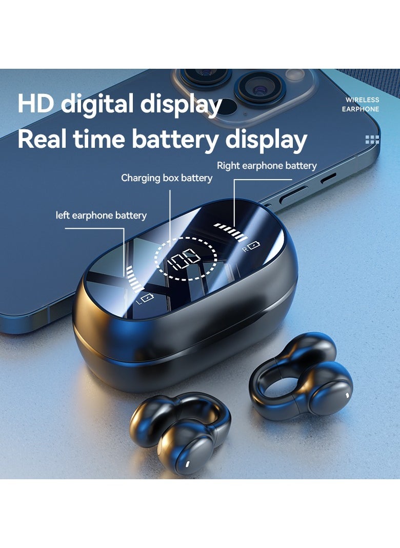 M47 Bluetooth Headset: Digital Display Of Accurate Information, Comfortable Ear-Hanging, Amazing Sound Quality, With Noise Reduction Function, Suitable For Office, Sports, Fitness And Games
