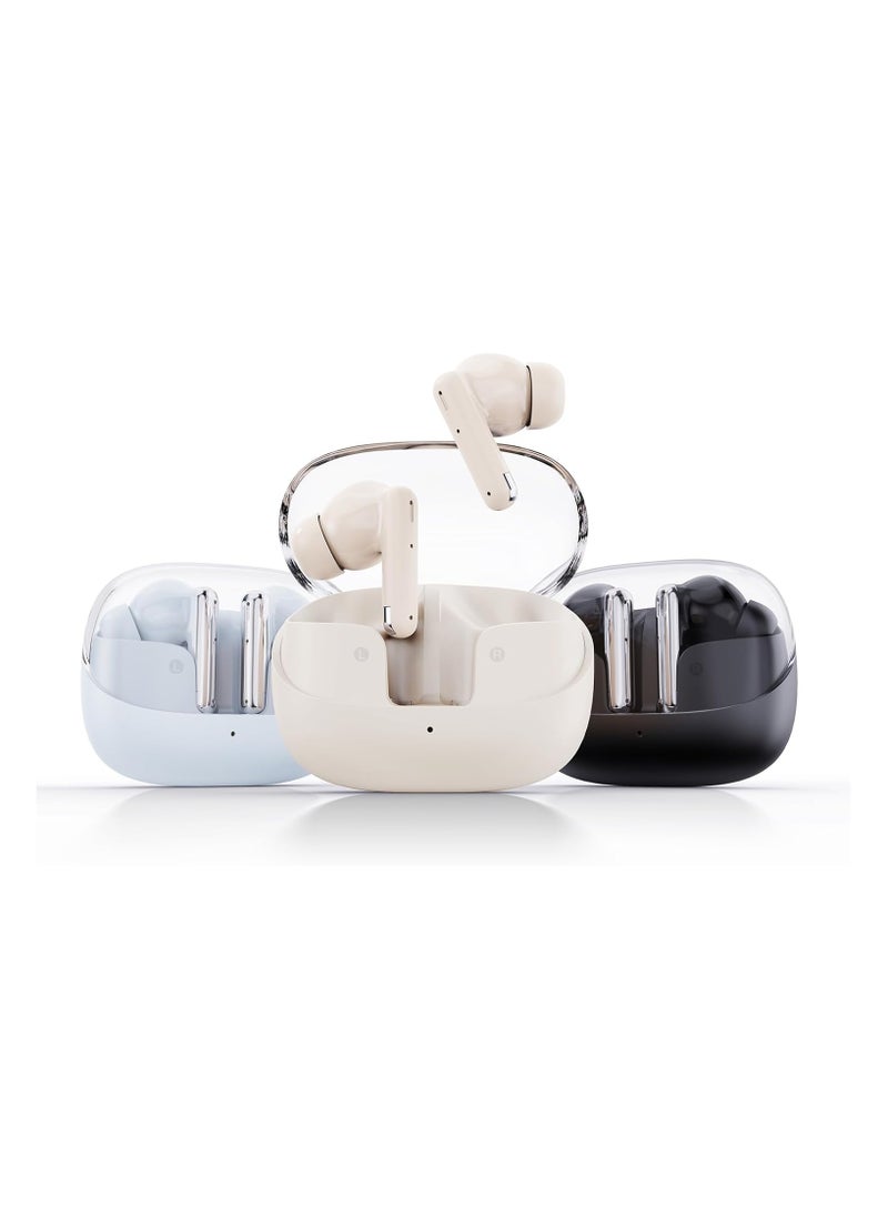 Shanling MTW60,True Wireless Bluetooth earbuds, Comfortable Fit,Hi-Res sound,13mm DLC Driver, Active Noise Cancellation, 34H Battery,Bluetooth V5.3 (Blue)