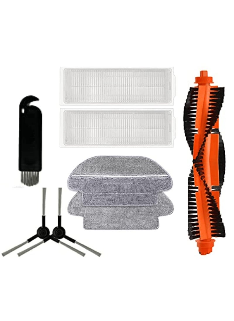 Laprite Replacement Parts Kit Compatible for Mi Robotic Vacum Mop P Main BrushSide Brush Filter Wet Mop Semi Wet Mop Cloth Pack of 8