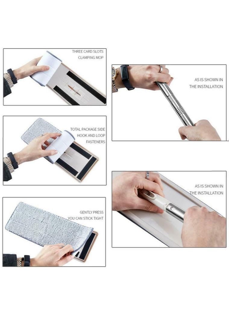 Mp Heavy Quality Flr Mop with BCKet Flexible Kitchen tap Flat Squeeze Cleaning Supplies 360 Flexible Mp Head2 Reusable Pads Clean Home Floor Cleaners BCKet mop A10