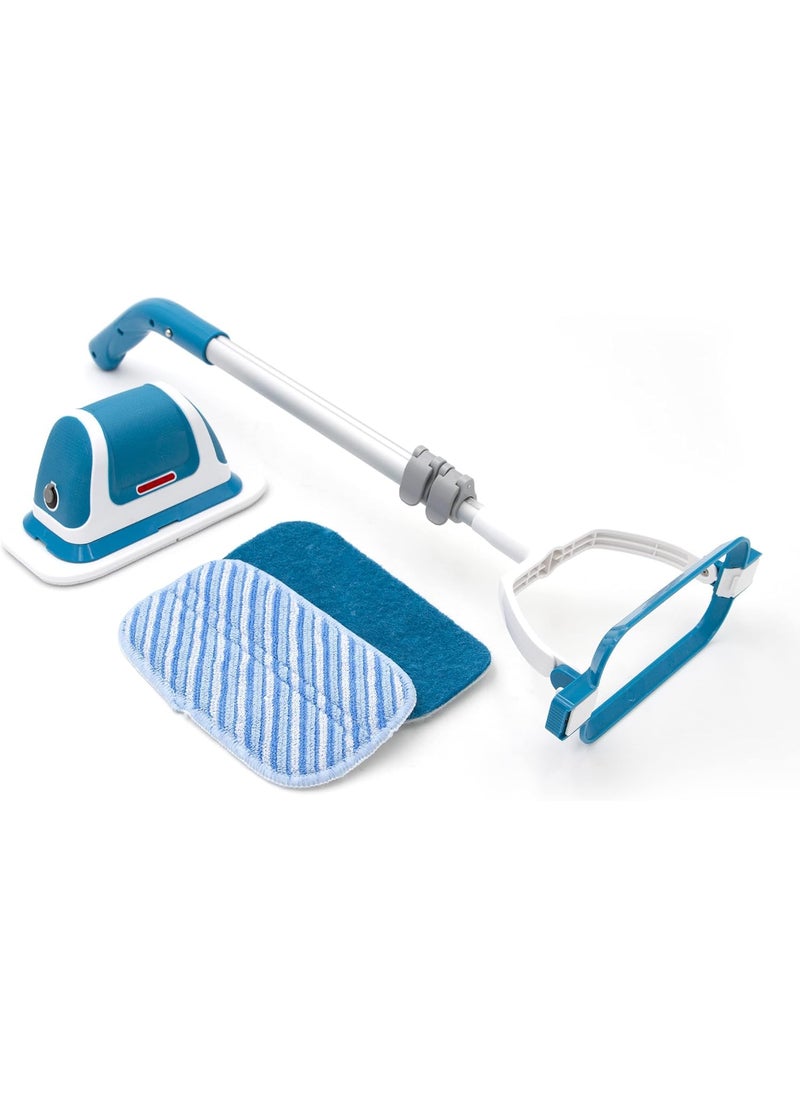 PROSFIA MultiScrubber Electric Scrubber Battery Wiper for Effortless Wiping Scrubbing and Polishing 2in1 Mop System as Hand Scrubber Floor Mop Includes 2 Attachments