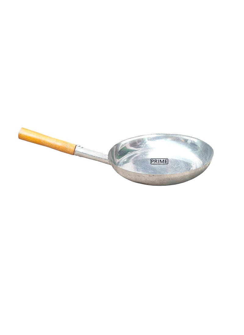 Prime Bakers and Mouders Frying pan with Wooden Handle daal Fry for Hotel Restaurant Dhaba 9 Inch