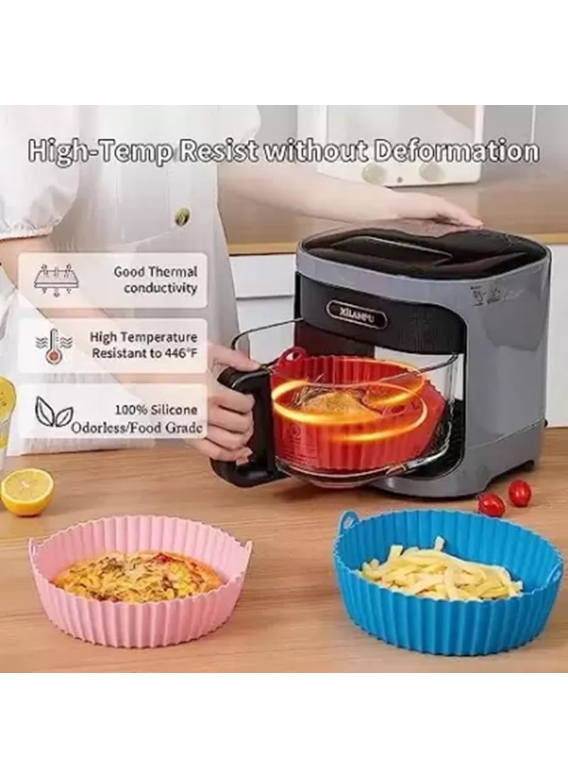 Foscadit Air Fryer Liners Premium Airfryer Liners Durable Air Fryer Silicone Liners Essential Food Grade Air Fryer Accessories for Healthy Cooking