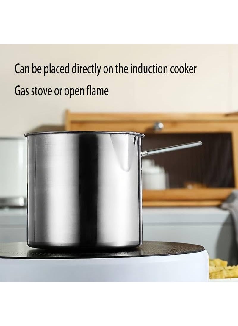 jippco 1200ml Stainless Steel Deep Frying Pot with Strainer Basket Perfect for French Fries Chicken Wings Shrimp Fish Boiling Butter Pasta