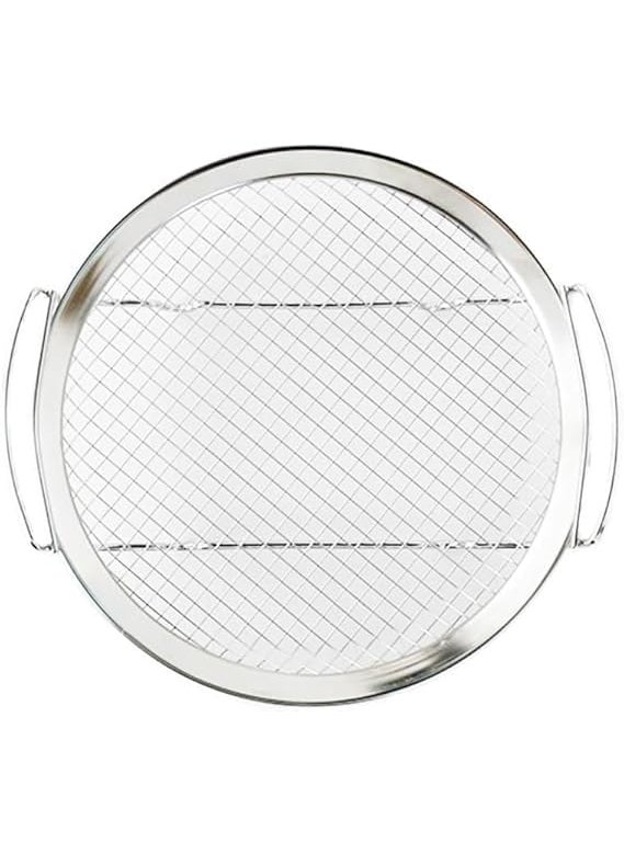 Gyanadh Oil Leakage Net in Stainless Steel Deep Fryer Oil Strainer Mesh Drain Plate Multipurpose Food Fryer Filter Basket Frying Sieve for Potato Chips Snacks Basket 24x225x4 CM