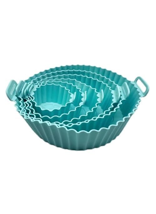 MIGORA Air Fryer Silicone 6 Pieces Reusable air Fryer Silicone Liners Heat Resistant NonStick air Fryer Basket for air Fryer Oven Accessories