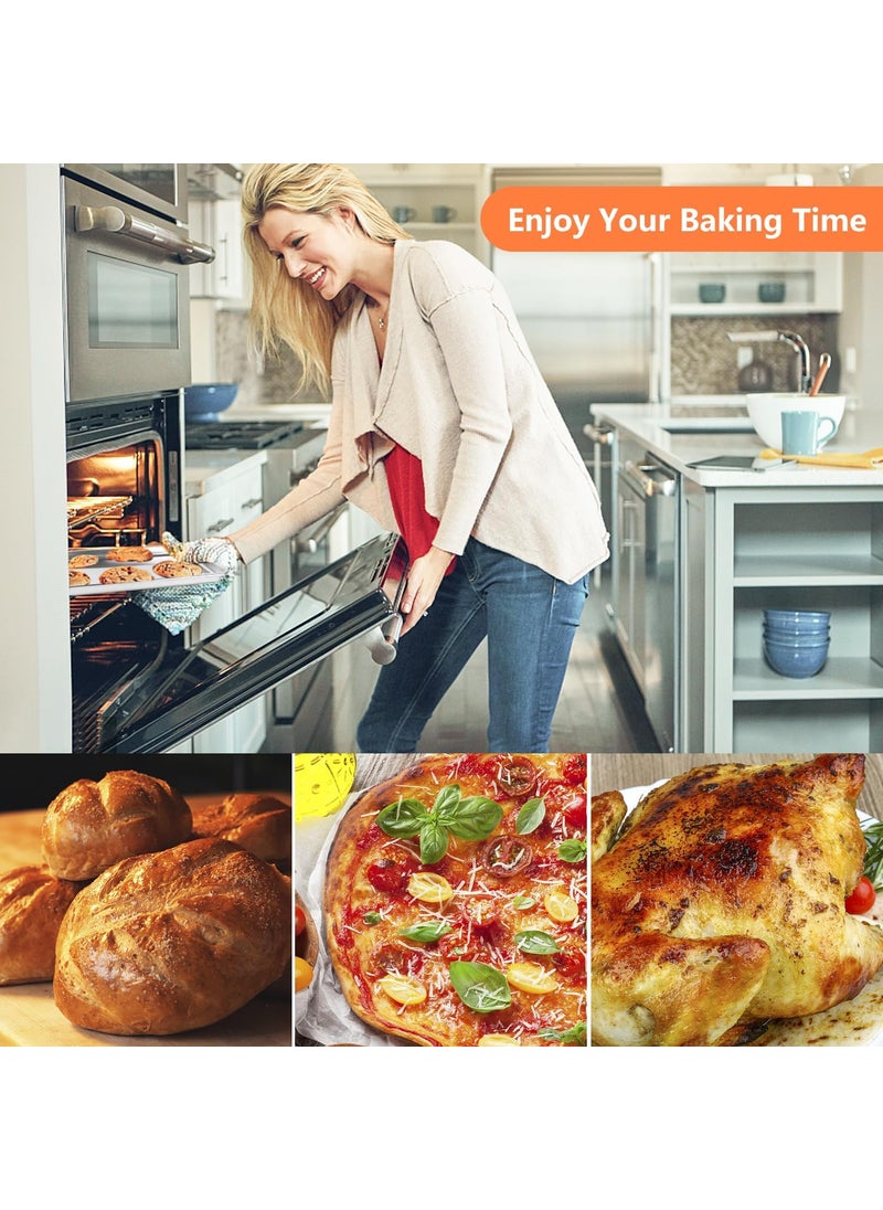 Bhajanshree 2 Pcs Air Fryer Basket with Tray for Oven Stainless Steel Crisper NonStick Mesh Set Roasting French FriesChicken Crispy Foods Healthy Cooking Large Fry NonStickDishwasher Safe Combo