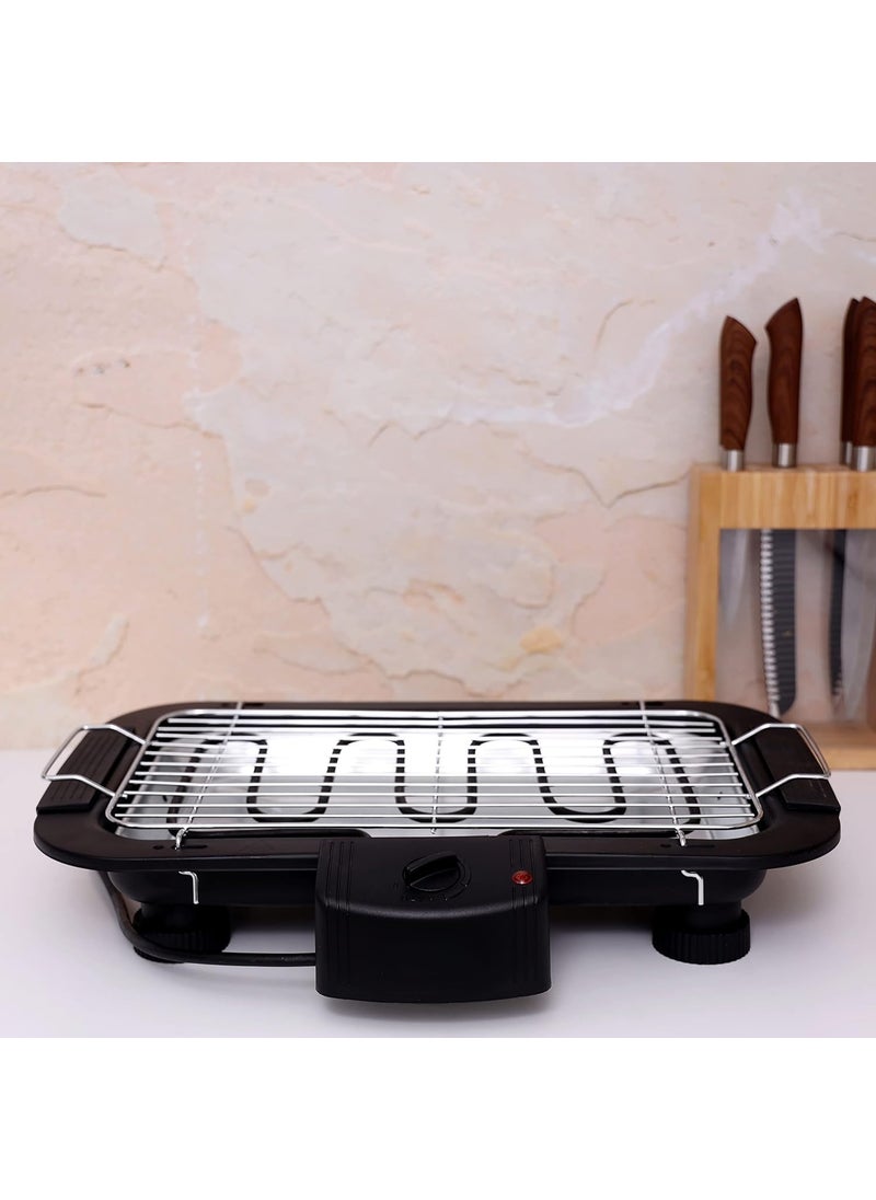 Electric barbecue grill nonstick barbecue machine 5level adjustable 2000W household electric barbecue grill campingcooking and barbecue grillindoor barbecue grilleasy to clean