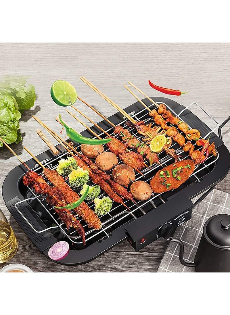 Glowick Electric Barbeque Grill 2000w Tandoori Maker Temperature Control Barbeque Grill for Home Removable Water Filled Drip Tray 1Pcs