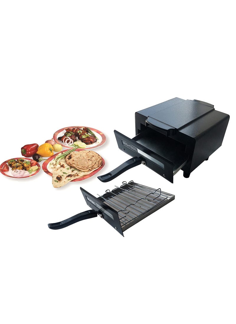 BNBrights Blossom Mini electric tandoor and grill barbecue for homePizza Making MacineGrill barbecuecombo tandoor1 year warranty Black
