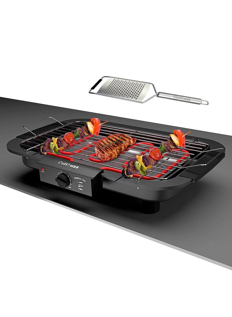 Cultbuzz Electric Barbecue Grill Smokeless Portable Adjustable Temperature Control 2000 Watt Indoor and Outdoor Water Filled Drip Tray Removable BBQ BBQ Cheese Greater
