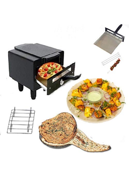 Hot Berg Micro Smart Looking Home and Kitchen Electric 1500W Tandoor and Barbeque Grill Combo Black