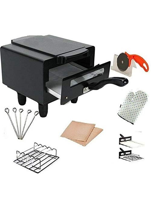 Hot Berg Micro Smart Looking Home and Kitchen Electric 1500W Tandoor and Barbeque Grill Combo Black