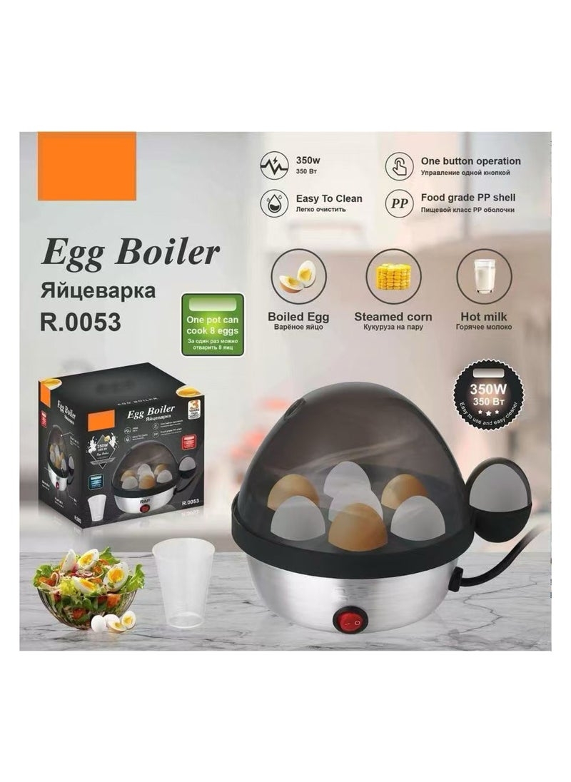 Electric Egg Boiler, 7 Eggs Capacity, Auto Shut Off, 16 cm x 16 cm, Soft Medium Hard Boiled