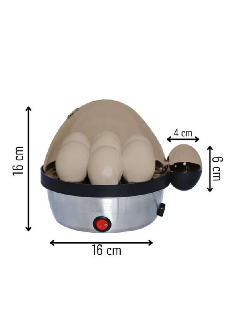 Electric Egg Boiler, 7 Eggs Capacity, Auto Shut Off, 16 cm x 16 cm, Soft Medium Hard Boiled