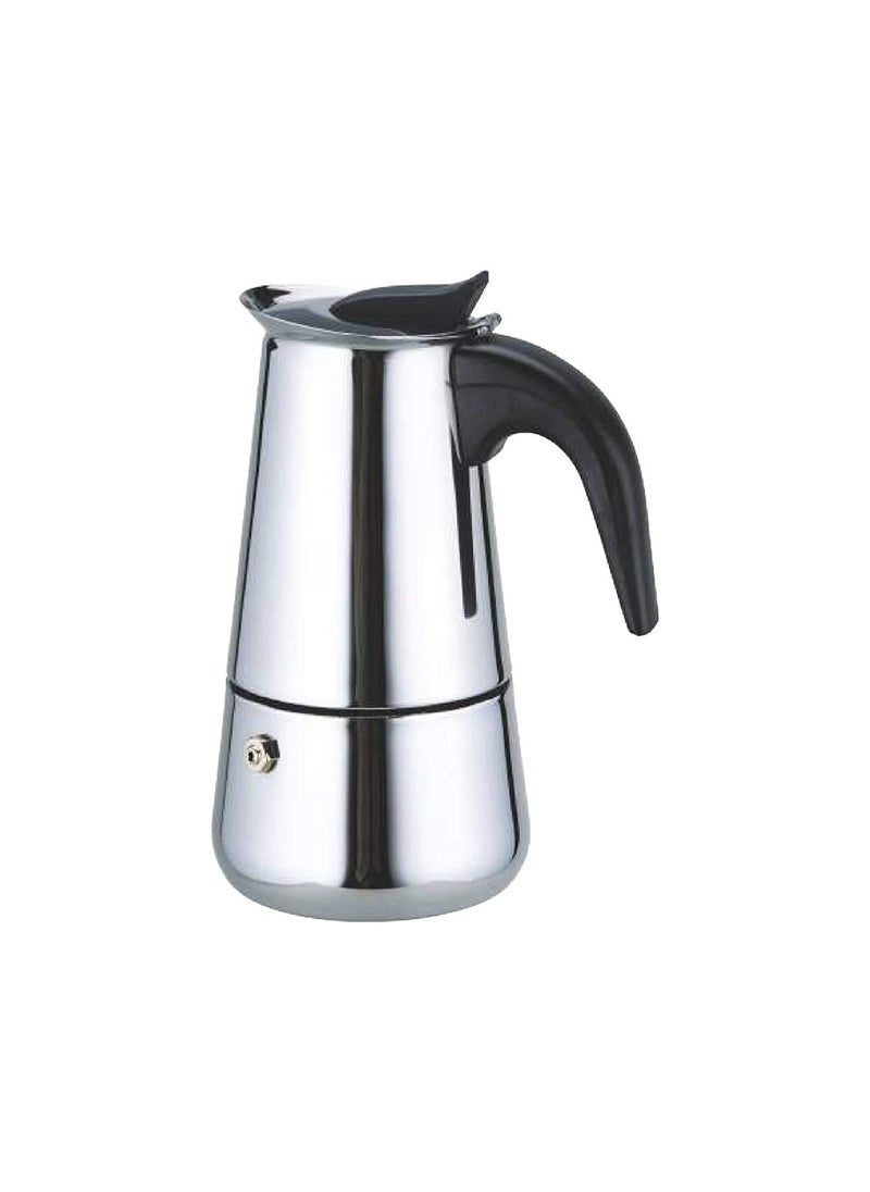 BLATUS Stainless Steel Espresso Watt Coffee Maker Percolator Moka Pot Cup for Italian EspressoDecoction CoffeeMochaSouth Indian Filter Kaapi Home Machine Silver 350ml