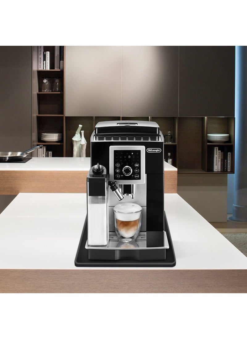 Ezebesta Silicone Mat Under Coffee Machine With Lip Coffee Maker Appliance Automatic Machines Espresso Accessory Black Multifunctional Rubber Base Mat 189 x 118