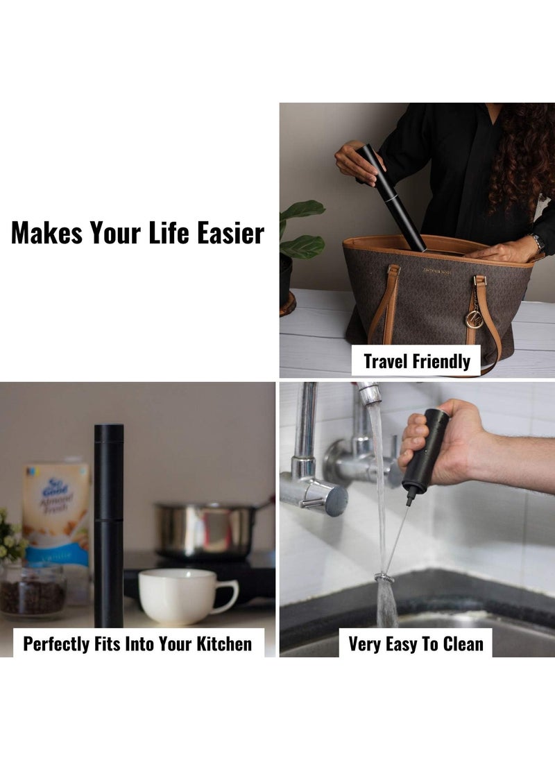 apsara kitchenware Handheld Milk FrotherMini Coffee FoamerElectric Kitchen GadgetPortable Whisk Drink Mixer for Coffee Maker Battery Operated