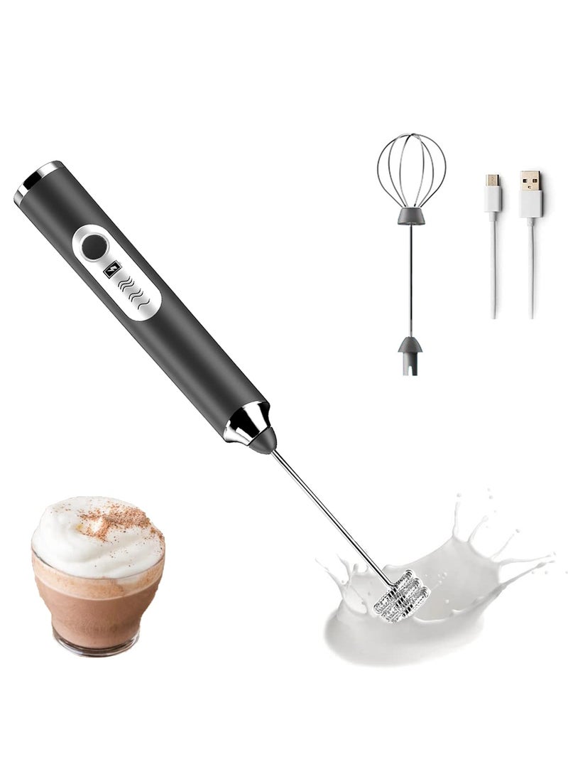 Milk Frother Coffee Milk Frother USB Rechargeable Handheld Milk Frother 1 Milk Frother 1 Whisk for Cappuccino Hot Chocolate Coffee Latte
