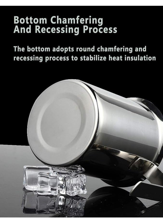 RP MALL Coffee Frother Stainless Steel Manual Milk Frother for Coffee Handheld Coffee Milk Frother PitchersManual Operated Milk Foam Maker for Cappuccino Coffee Beater Chocolate Coffee Beater