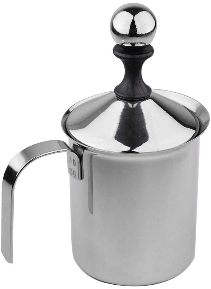 Cheet enterprise Milk Forther Coffee Milk Frother for Hot and Cold Coffee Coffee Foam Maker Double Froth Pump 400Ml