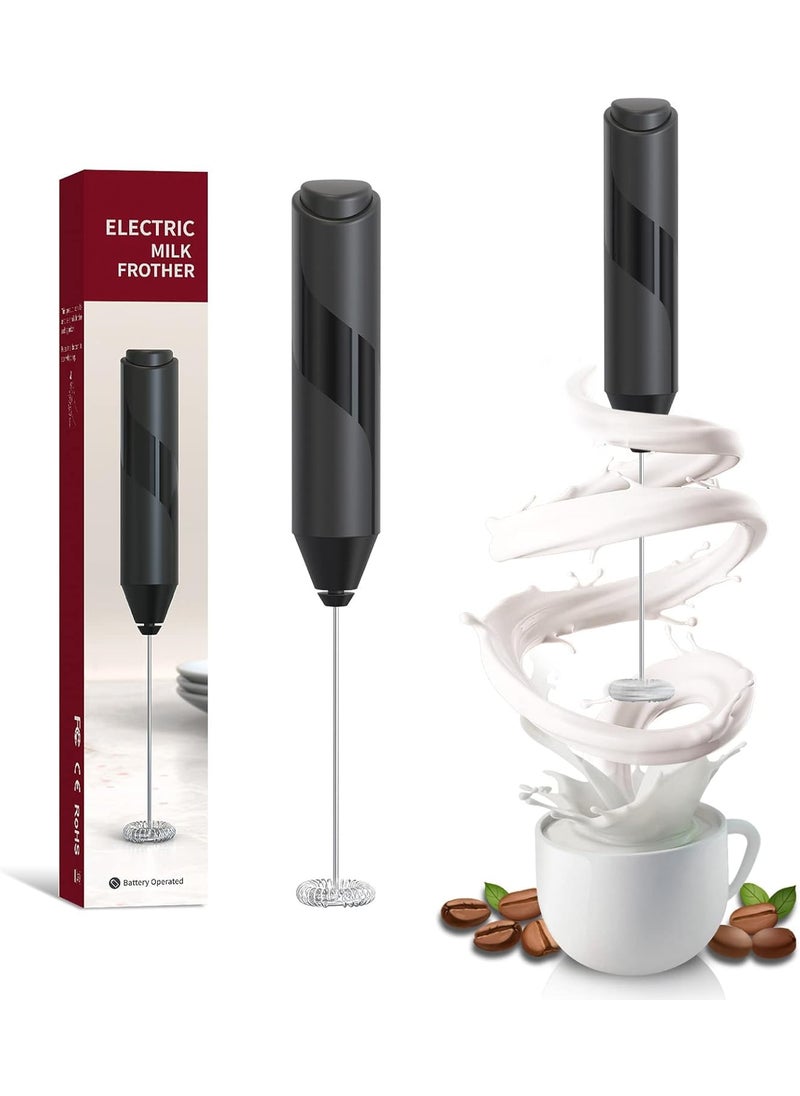 JENICO WORLD Milk Frother Beater for Coffee Handheld Stainless Steel Electric Whisk Battery Powered Foam Maker Mini Coffee Mixer Blender for Drink