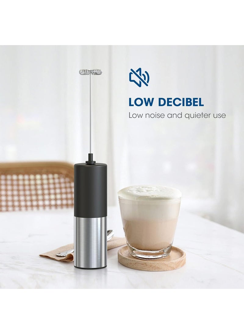Portable Milk Frother Handheld Battery Operated Electric Foam Maker Hand Blender for Coffee Cappuccino Latte Hot Chocolate Egg Beater Grinder Tools Durable Drink Mixer Whisk